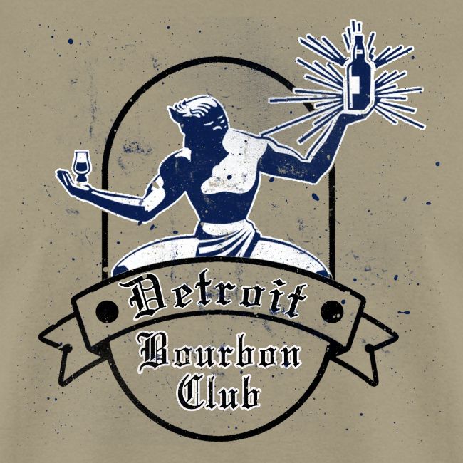 Distressed Blue Detroit Bourbon Club Logo