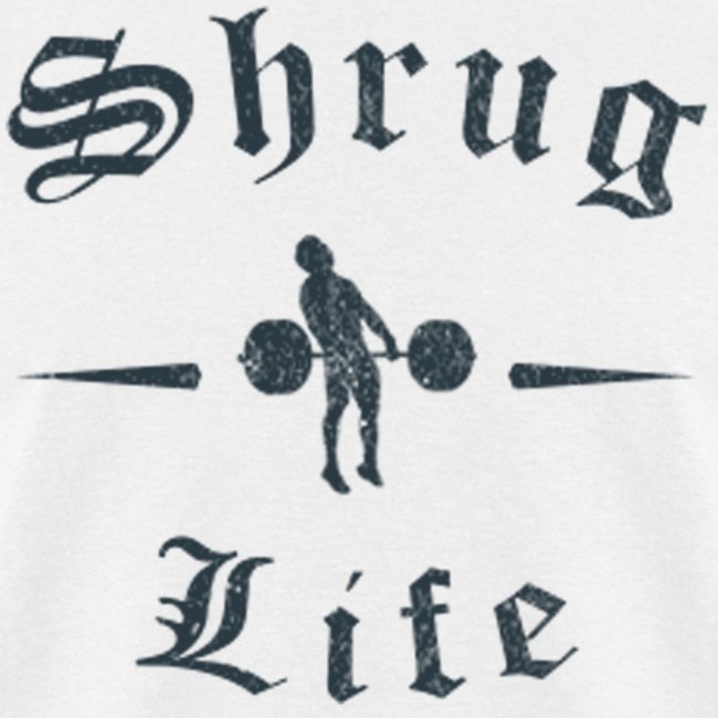 Shrug Life Navy Blue Logo