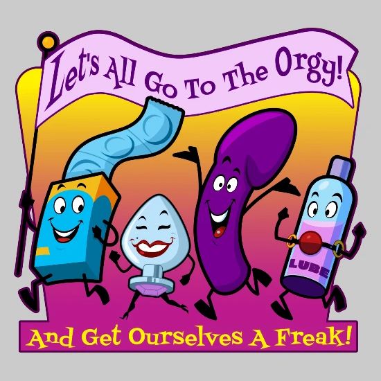 Let s All Go To The Orgy Funny Retro Adult Humor' Men's T-Shirt