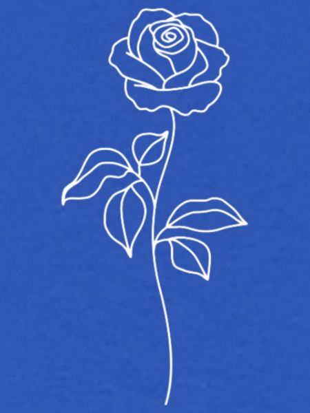 Minimalist Rose Line Art