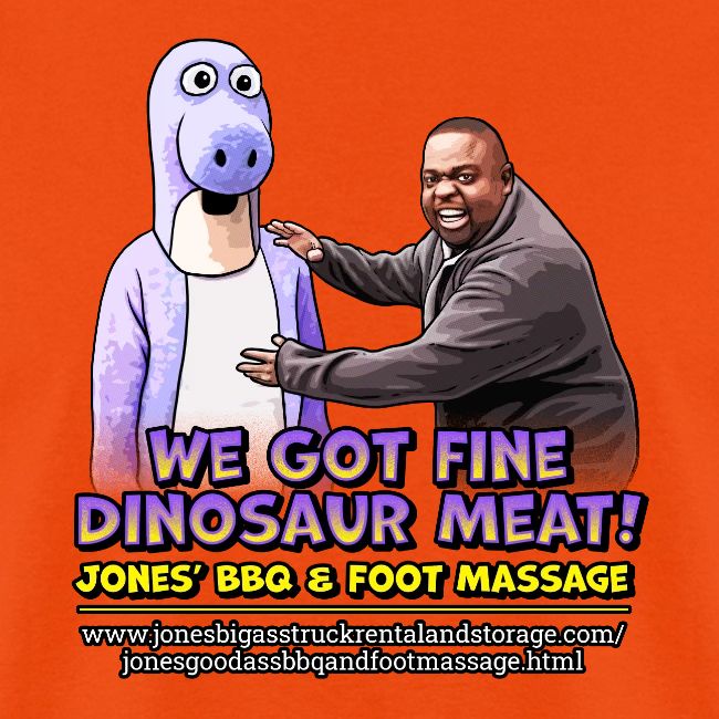 Dinosaur Meat design - Jones BBQ & Foot Massage
