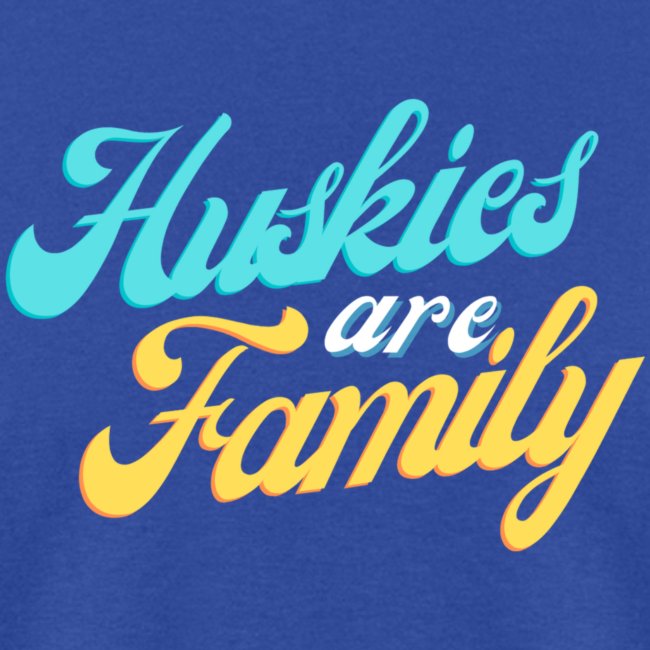 Huskies are family with paws logo for Husky Lovers