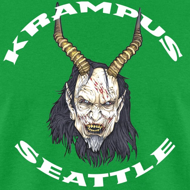 Krampus Seattle logo White Font