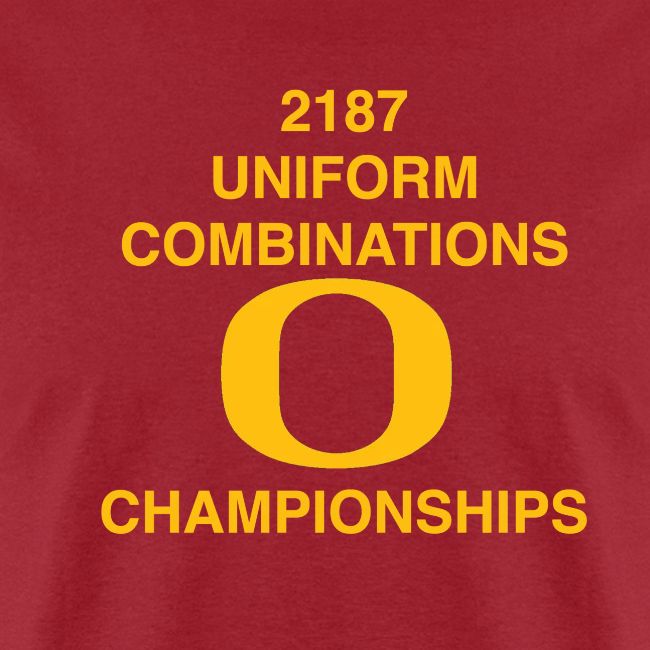 2187 UNIFORM COMBINATIONS O CHAMPIONSHIPS