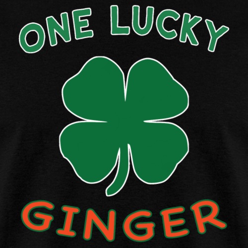 Lucky Ginger St Patrick Day Irish Shamrock gift. - Men's T-Shirt