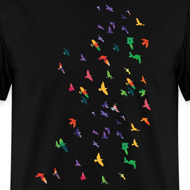 Colorful Flying Birds Men S T Shirt