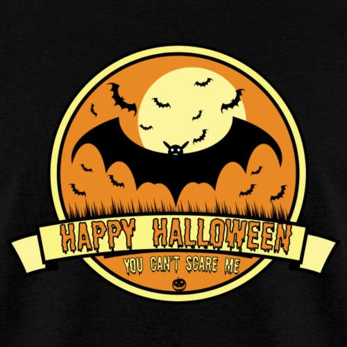 Can't Scare Me October Moonlit Spooky Vampire Bat. - Men's T-Shirt