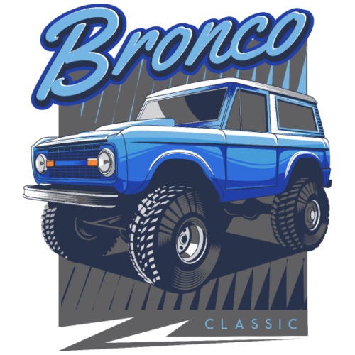 BRONCO BLUE CLASSIC TRUCK - Men's T-Shirt