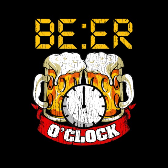 Beer O Clock Funny Humor Drinking Sayings Quotes' Men's T-Shirt |  Spreadshirt