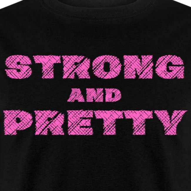 Strong And Pretty - Scratched Pink Font Version