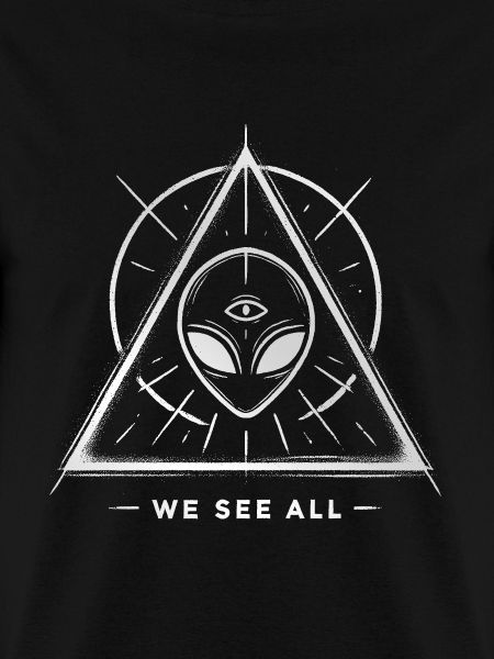 Alien Symbol We See All Cosmic Mystery Tee