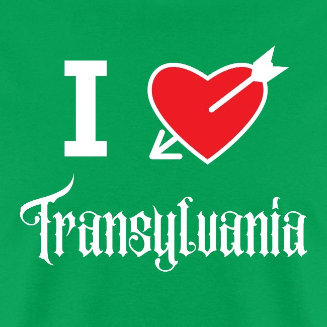 I love Transylvania (white letters version)