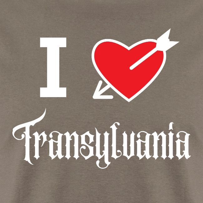 I love Transylvania (white letters version)