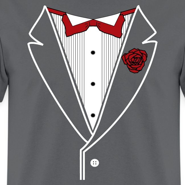 Tuxedo Shirt with Red bowtie