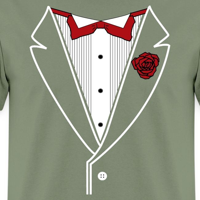 Tuxedo Shirt with Red bowtie