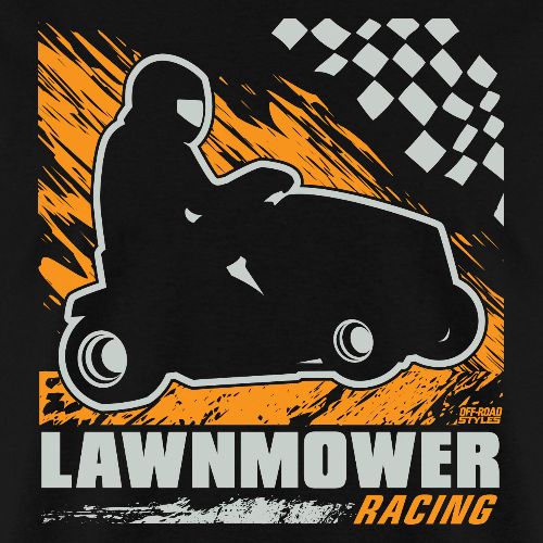 Lawnmower Racing Flag - Men's T-Shirt