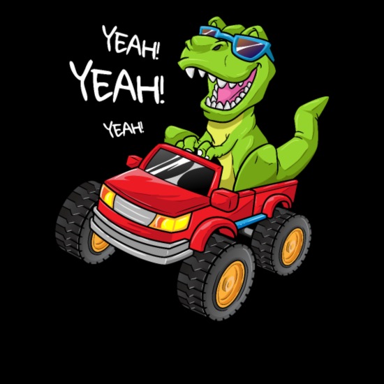 Yeah T-Rex Monster Truck Gift Birthday Boy Dino' Men's T-Shirt | Spreadshirt