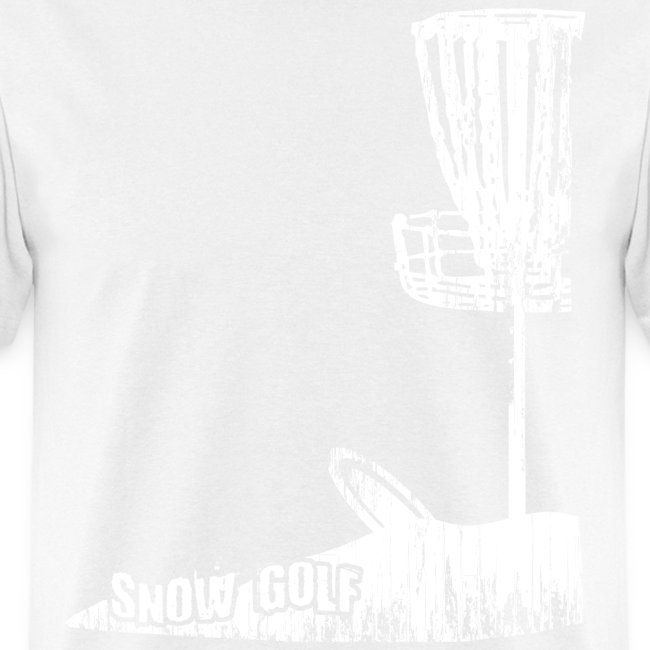 Snow Disc Golf Shirt White Print