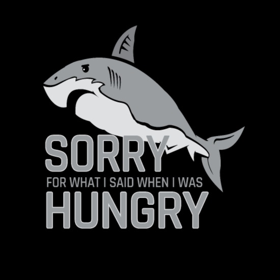 Shark Saying Hungry Starve Starving funny quote' Men's T-Shirt | Spreadshirt
