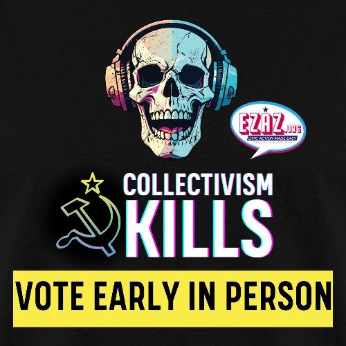 Collectivism Kills Transparent Design - Men's T-Shirt