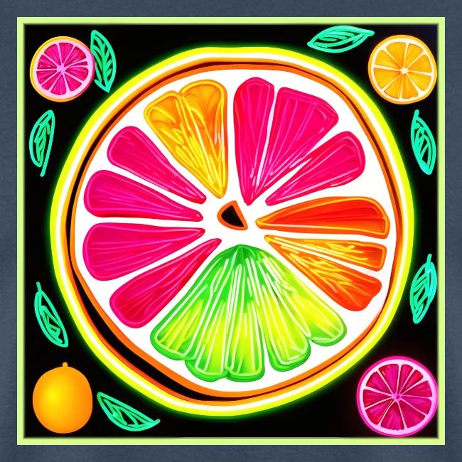 Neon Citrus Fruit Fiesta