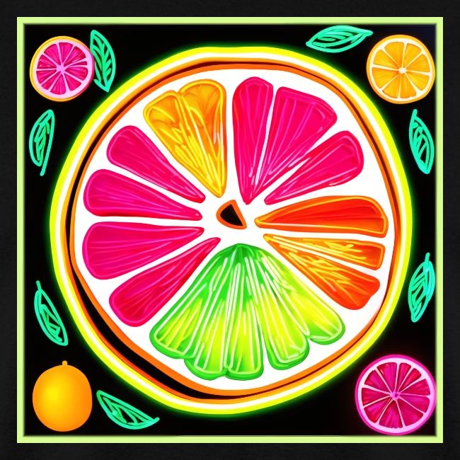 Neon Citrus Fruit Fiesta