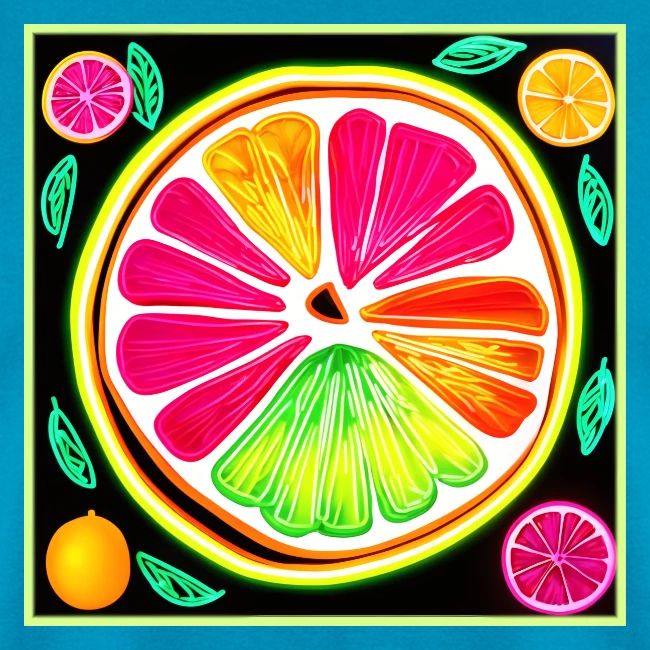 Neon Citrus Fruit Fiesta