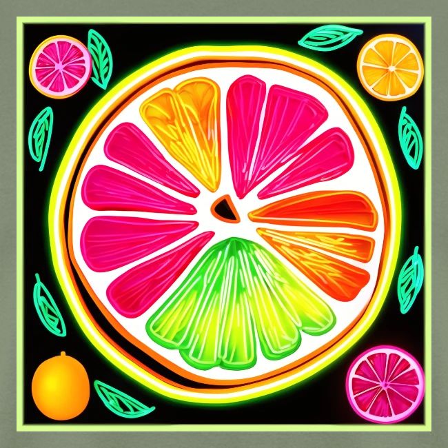Neon Citrus Fruit Fiesta