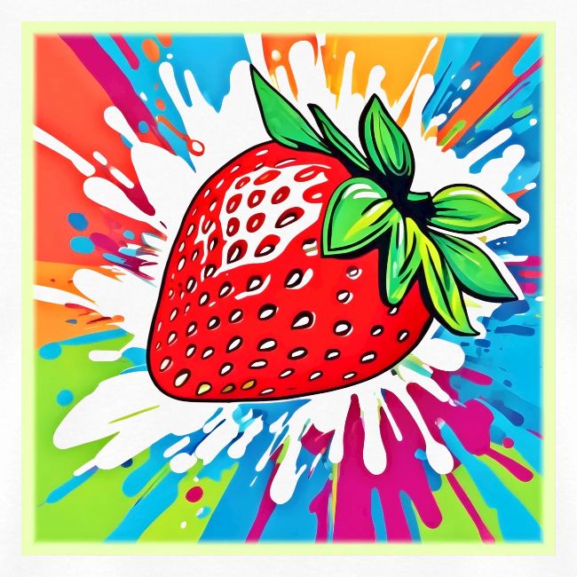 Vibrant Strawberry Artwork