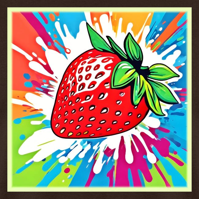 Vibrant Strawberry Artwork