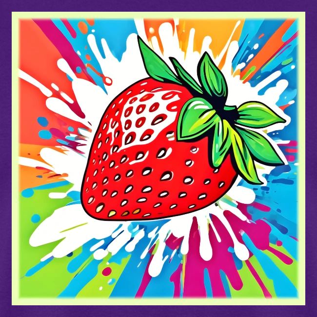 Vibrant Strawberry Artwork