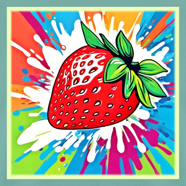 Vibrant Strawberry Artwork