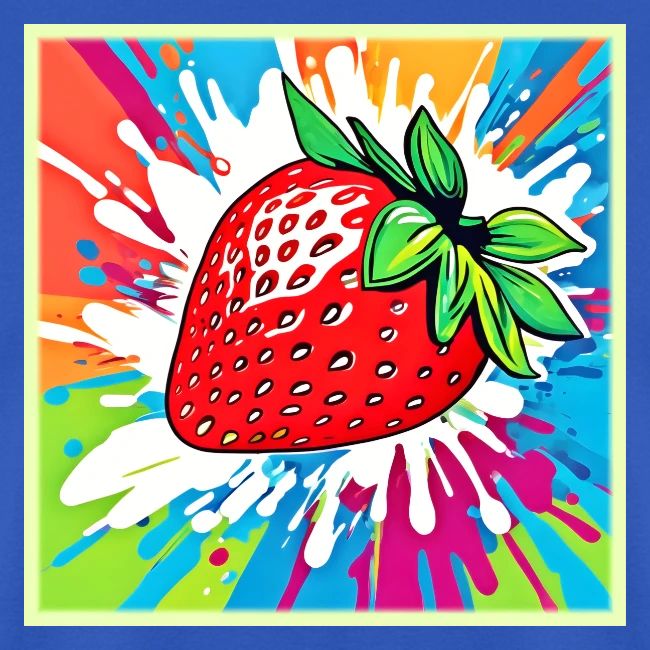 Vibrant Strawberry Artwork
