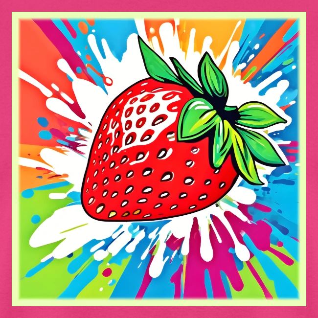 Vibrant Strawberry Artwork
