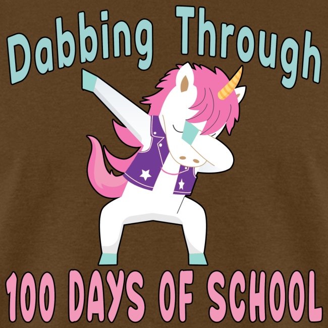 Dabbing Unicorn 100 Days of School Student Kids.