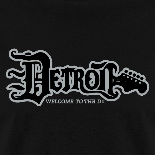 DETROIT GUITAR WTTD BLK SLR REG FONT