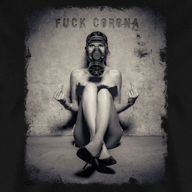 nude girl with gas mask - DOUBLE FUCK CORONA