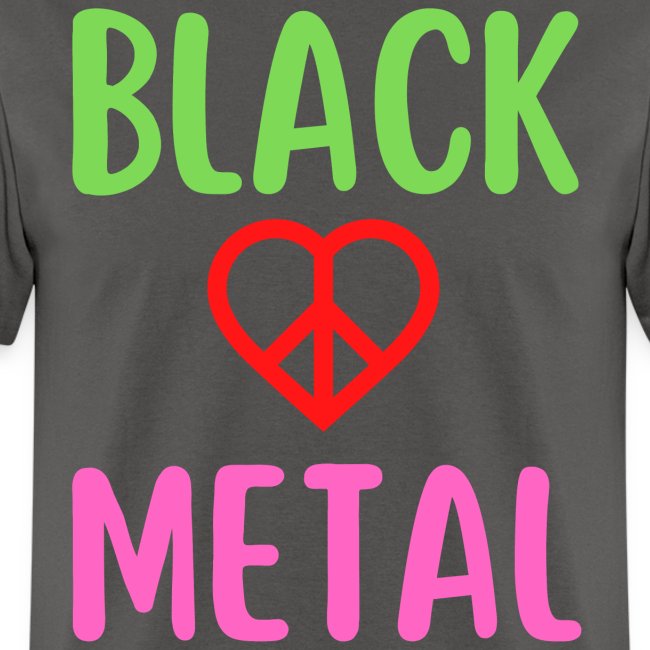Black Metal Peace Love Symbol