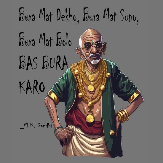funny gandhi poster
