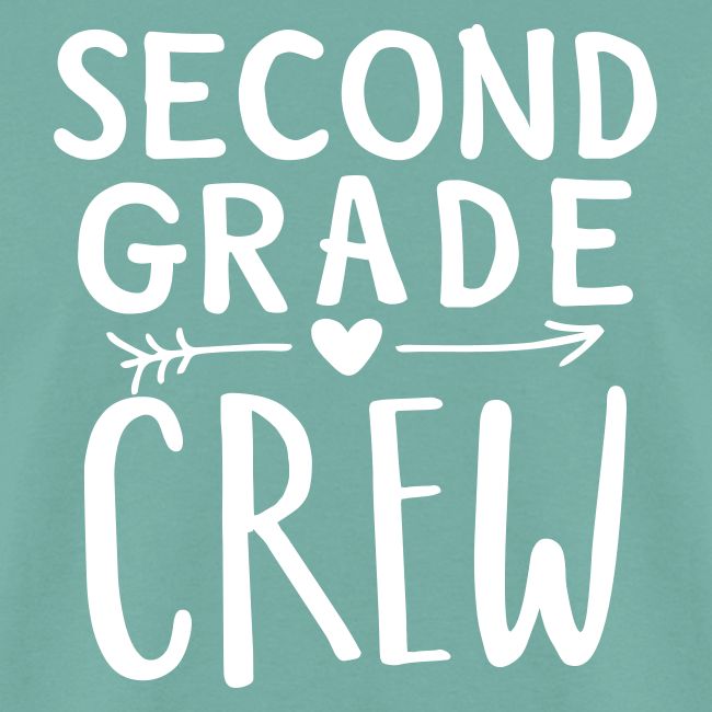 Second Grade Crew Heart Teacher T-Shirts