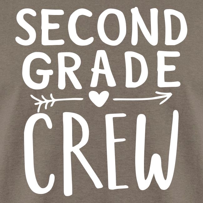 Second Grade Crew Heart Teacher T-Shirts