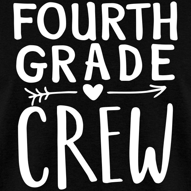 Fourth Grade Crew Heart Teacher T-Shirt
