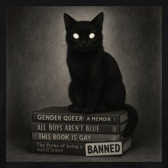 Cat on Banned Books
