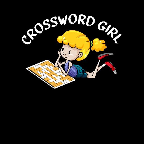 Crossword Girl Motive for a Number Puzzle Nerd Men's T-Shirt