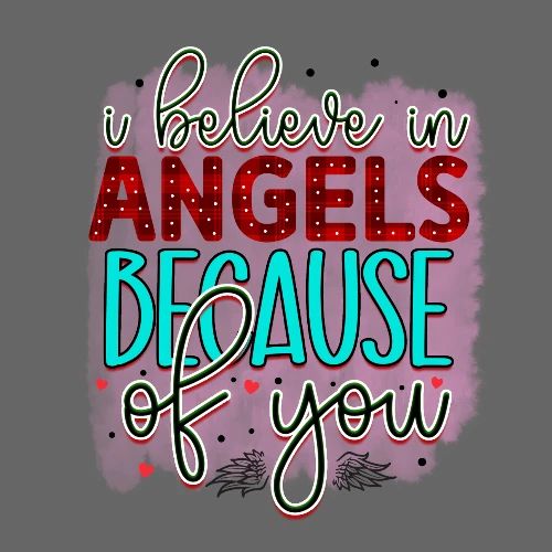 I believe in angels because of you Christmas - Men's T-Shirt