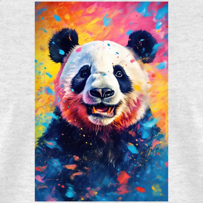Paint Splatter Panda Bear