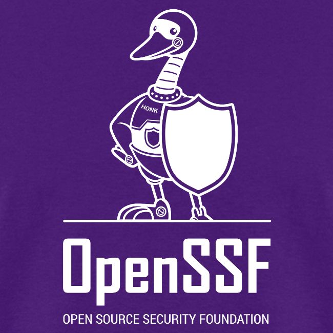 OpenSSF tall white logo