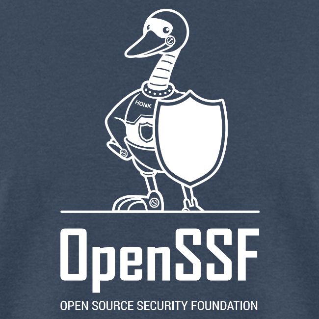 OpenSSF tall white logo