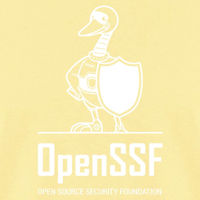 OpenSSF tall white logo