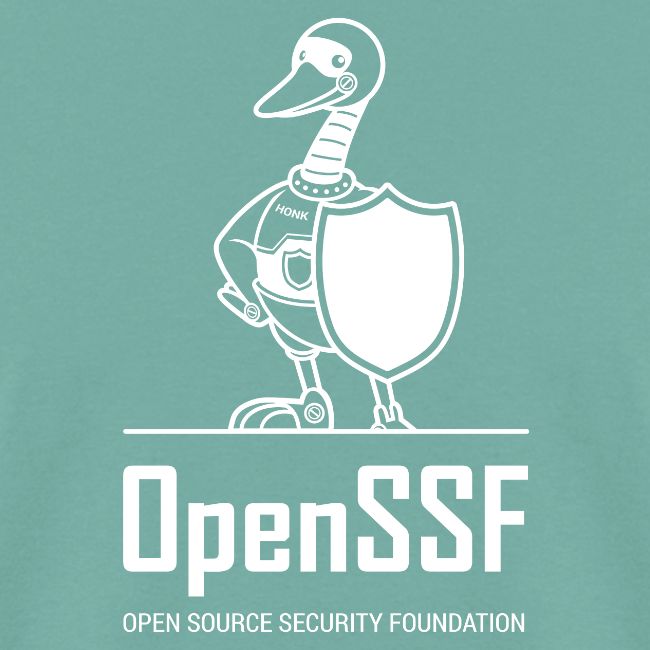 OpenSSF tall white logo